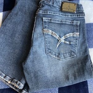 Baby Phat mid/low rise bootcut jeans black